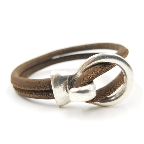 Brown Cork Silver Open Hook